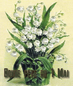 Gif animé bonne fête du 1 mai muguet